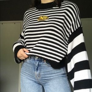 Black/White Unif Clarissa Sweater